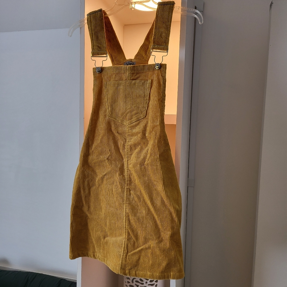 BOGO EVERYTHING $10 Mustard corduroy jumper dress